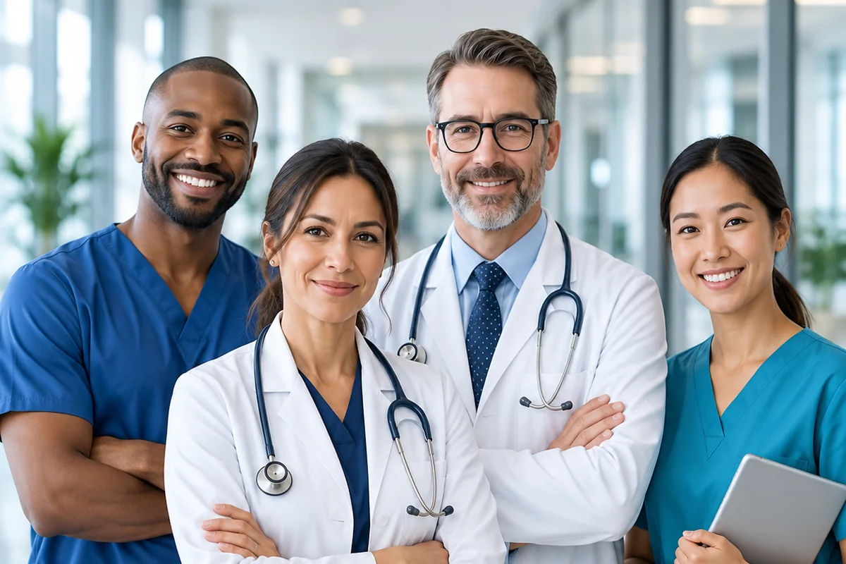 Healthcare team representing provider credentialing and payer enrollment support